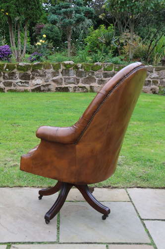 Early 20th century tilt and rotate desk/study chair circa 1930