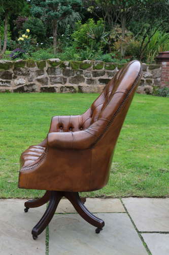 Early 20th century tilt and rotate desk/study chair circa 1930