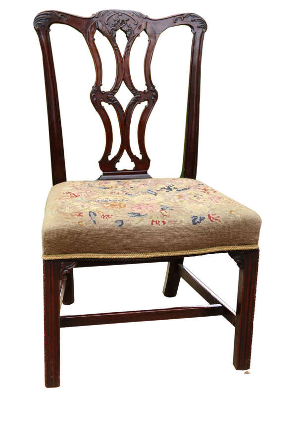 A large mahogany chair of Chippendale period and design, circa 1760