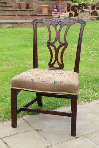 A large mahogany chair of Chippendale period and design, circa 1760