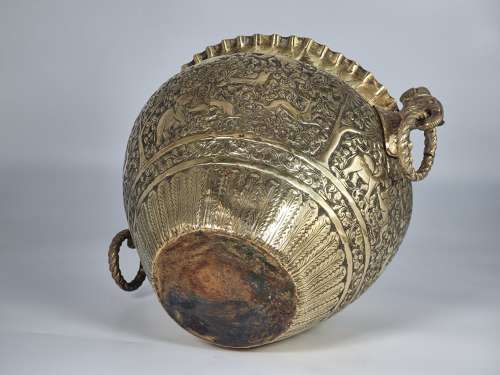 19th century Indian Raj period brass jardiniere circa 1880