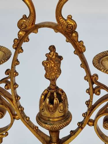 A pair of 19th century French gilt bronze candlesticks, circa 1870