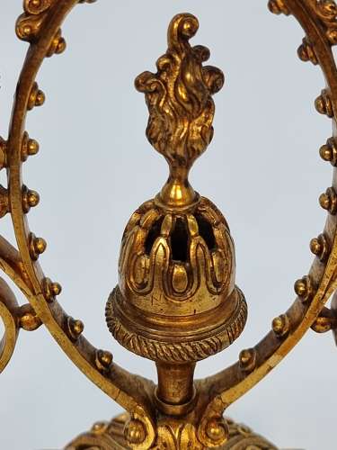 A pair of 19th century French gilt bronze candlesticks, circa 1870