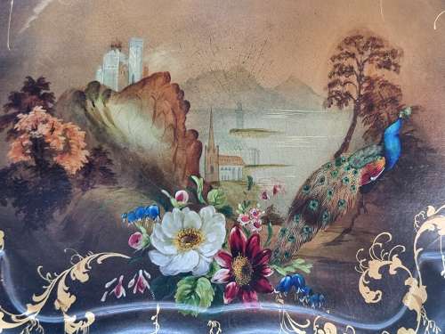 19th century papier mâché tray, English circa 1840