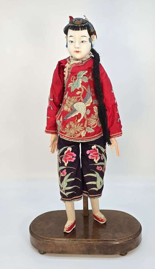 19th century Chinese figurative doll from a collection of curiosities