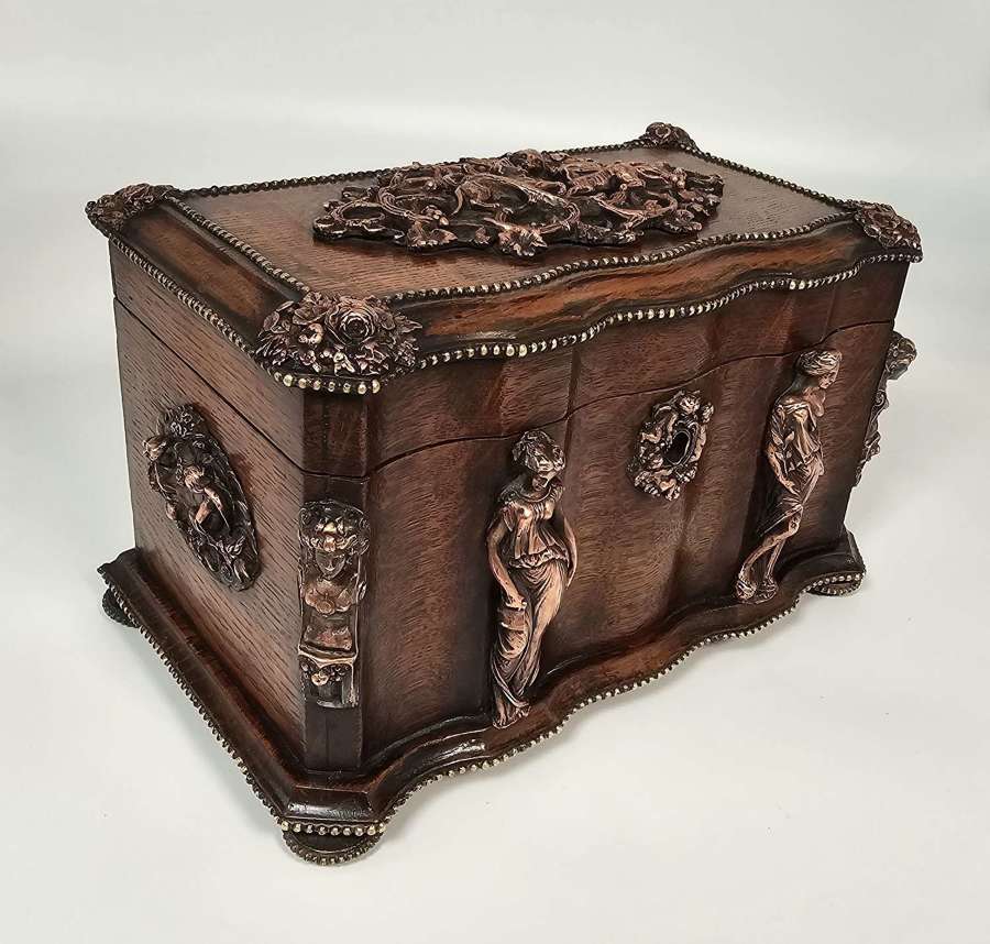 A large 19th century French tea caddy by Tahan of Paris