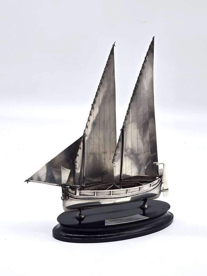 Maltese silver royal military boat circa 1950