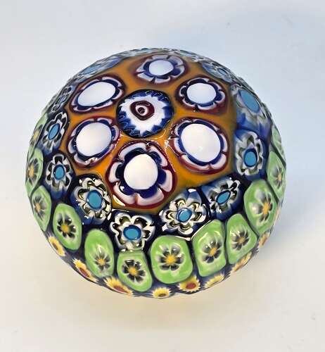 A 1920s Italian Millefiori glass paperweight