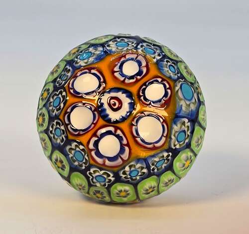 A 1920s Italian Millefiori glass paperweight