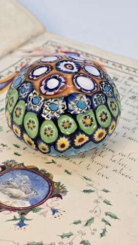 A 1920s Italian Millefiori glass paperweight