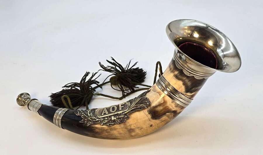 A rare ceremonial horn from the Ancient Order of Foresters, circa 1870