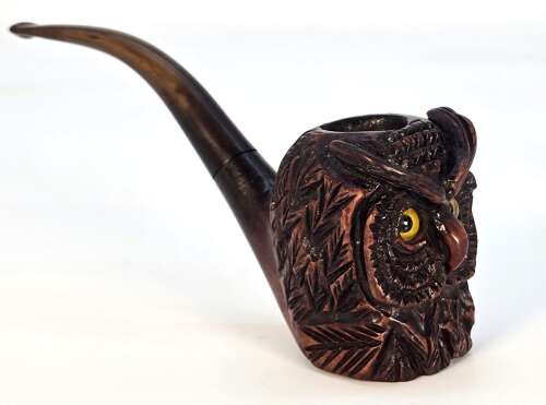 A rare novelty burr briar wood smoking pipe circa 1900