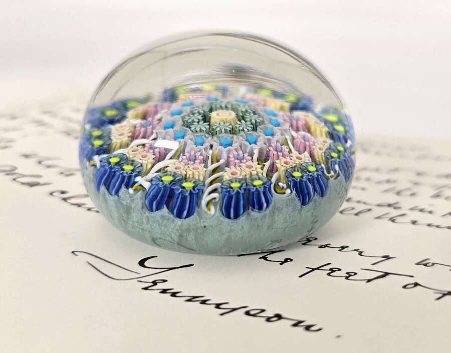 A  Millefiori glass paperweight circa 1920