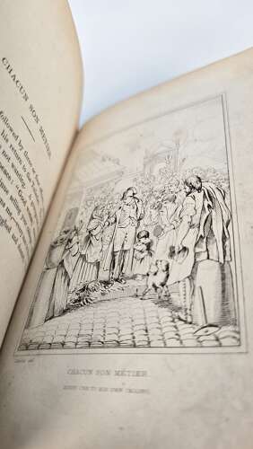 Napoleon's Gallery, a rare 19th century leather bound book published in 1837.