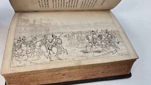 Napoleon's Gallery, a rare 19th century leather bound book published in 1837.