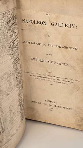 Napoleon's Gallery, a rare 19th century leather bound book published in 1837.
