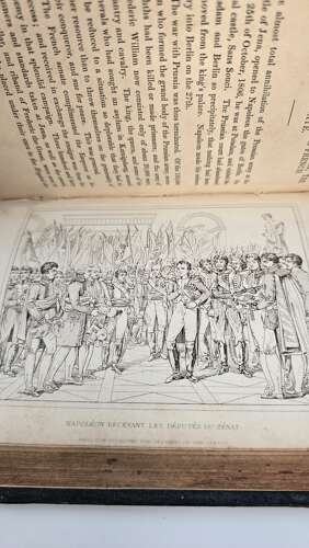 Napoleon's Gallery, a rare 19th century leather bound book published in 1837.