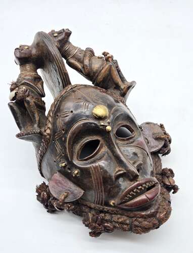 A matched pair of African tribal masks, circa 1930
