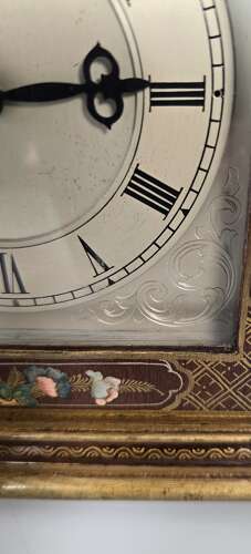 A rare small Chinese style chinoiserie lacquered bracket/mantel clock circa 1920 - 30