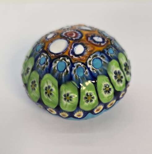 A Millefiori glass paperweight, Italian circa 1920
