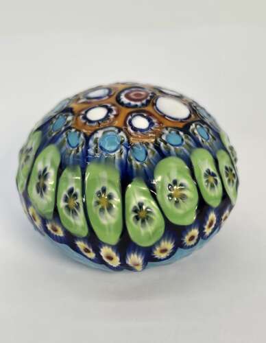 A Millefiori glass paperweight, Italian circa 1920