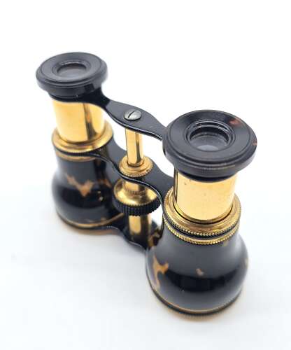 A pair of opera glasses with original case, English circa 1900