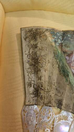 18th century hand painted fan circa 1790