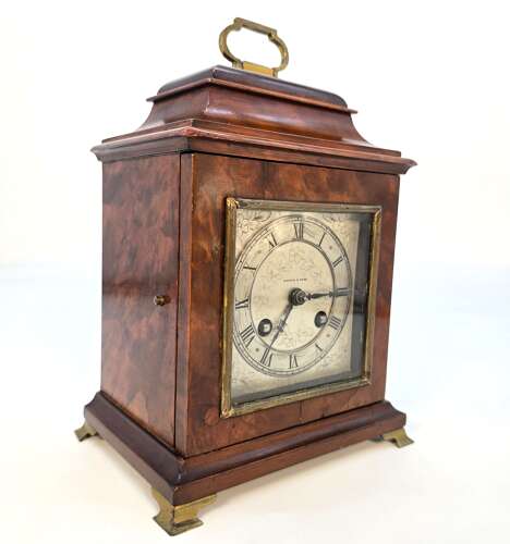 A miniature 8 Day striking bracket clock by Mappin & Webb, George II style