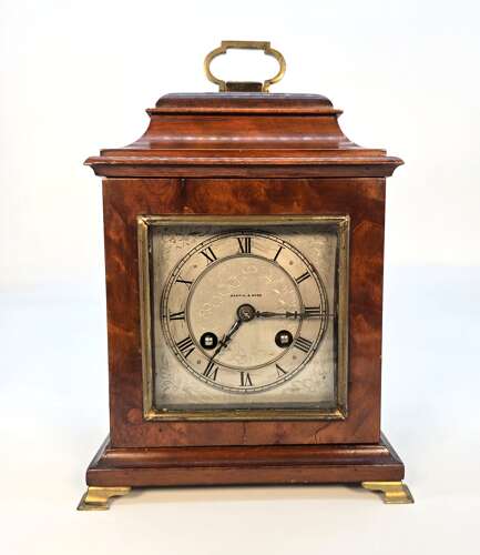 A miniature 8 Day striking bracket clock by Mappin & Webb, George II style