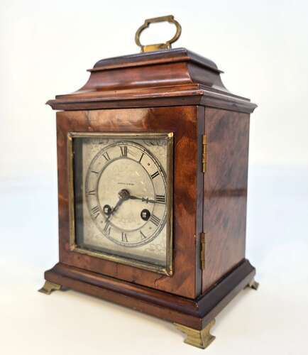 A miniature 8 Day striking bracket clock by Mappin & Webb, George II style