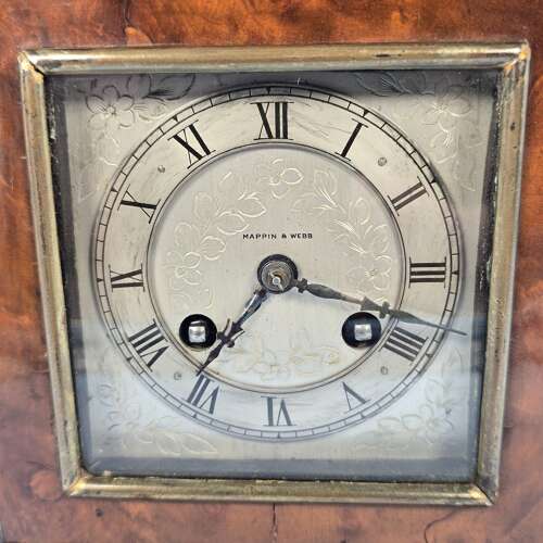 A miniature 8 Day striking bracket clock by Mappin & Webb, George II style