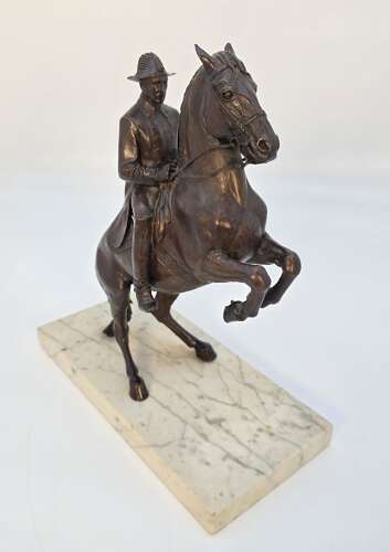 Juliette Dodd — Equestrian Bronze of a Spanish Riding School Stallion and Rider