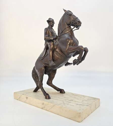 Juliette Dodd — Equestrian Bronze of a Spanish Riding School Stallion and Rider