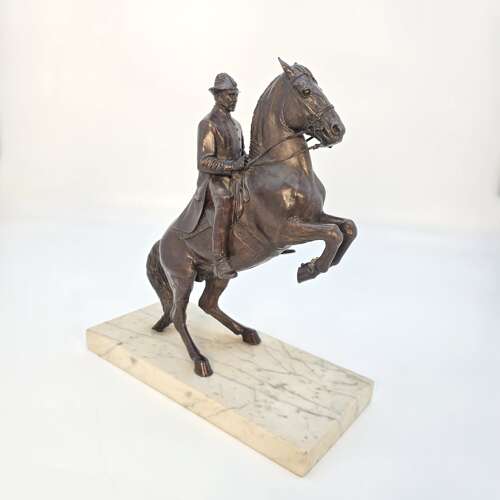 Juliette Dodd — Equestrian Bronze of a Spanish Riding School Stallion and Rider