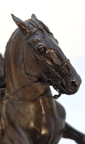 Juliette Dodd — Equestrian Bronze of a Spanish Riding School Stallion and Rider