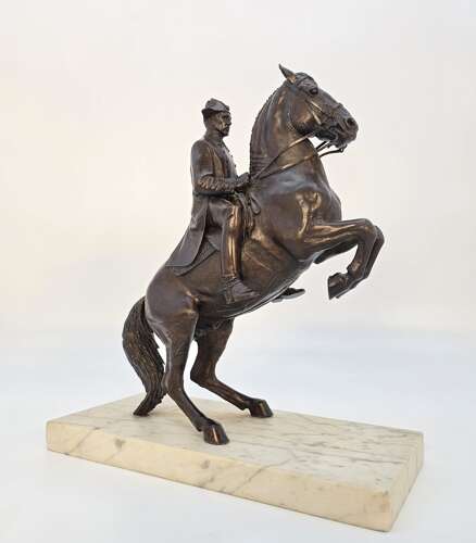Juliette Dodd — Equestrian Bronze of a Spanish Riding School Stallion and Rider