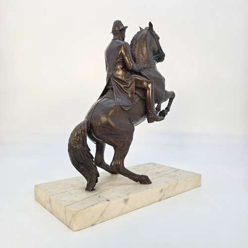 Juliette Dodd — Equestrian Bronze of a Spanish Riding School Stallion and Rider