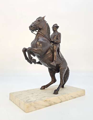 Juliette Dodd — Equestrian Bronze of a Spanish Riding School Stallion and Rider