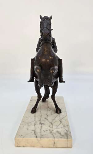 Juliette Dodd — Equestrian Bronze of a Spanish Riding School Stallion and Rider