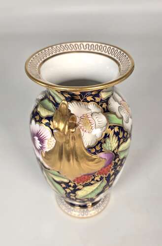 Antique 19th C Spode China hand painted vase circa 1890