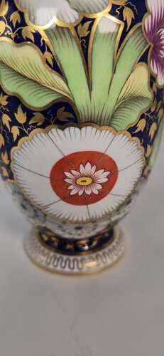 Antique 19th C Spode China hand painted vase circa 1890