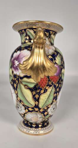 Antique 19th C Spode China hand painted vase circa 1890